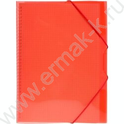 Тетрадь-папка  80л А4 клетка/спираль с клапанами на резинке/пл.обл. "Красная" | Фото 2