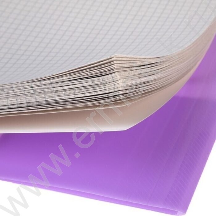 Тетрадь-папка  80л А4 клетка/спираль с клапанами на резинке/пл.обл. "Фиолетовая" | Фото 4