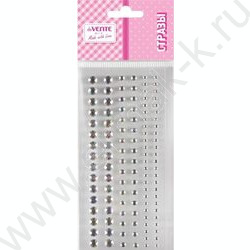 Наклейки-стразы акриловые "DIY Mixed size Rhinestones set" d=2, 3, 5мм, 116шт /перламутров /блис | Фото 1