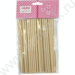 Деревянные палочки круглые 15см d 5мм 30шт /натуральный цвет NEW | Фото 1