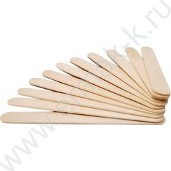 Деревянные палочки плоские  114*10*2мм 50шт /натуральный цвет | Фото 1