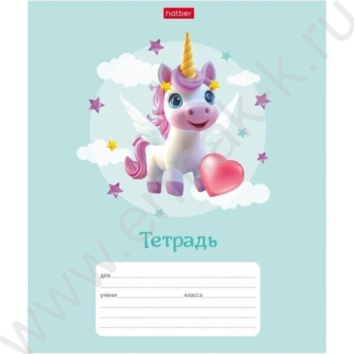 Тетрадь  12л линейка косая "Крылатые единорожки" 5видов | Фото 3