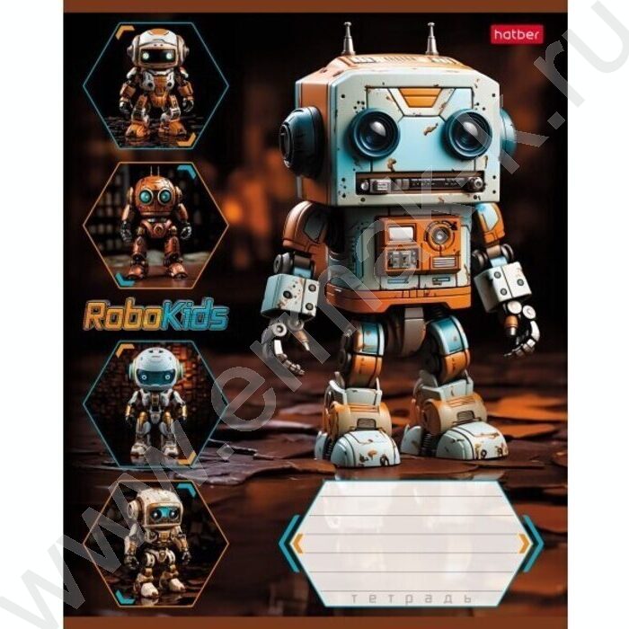 Тетрадь  18л клетка "Робо" 5видов | Фото 2