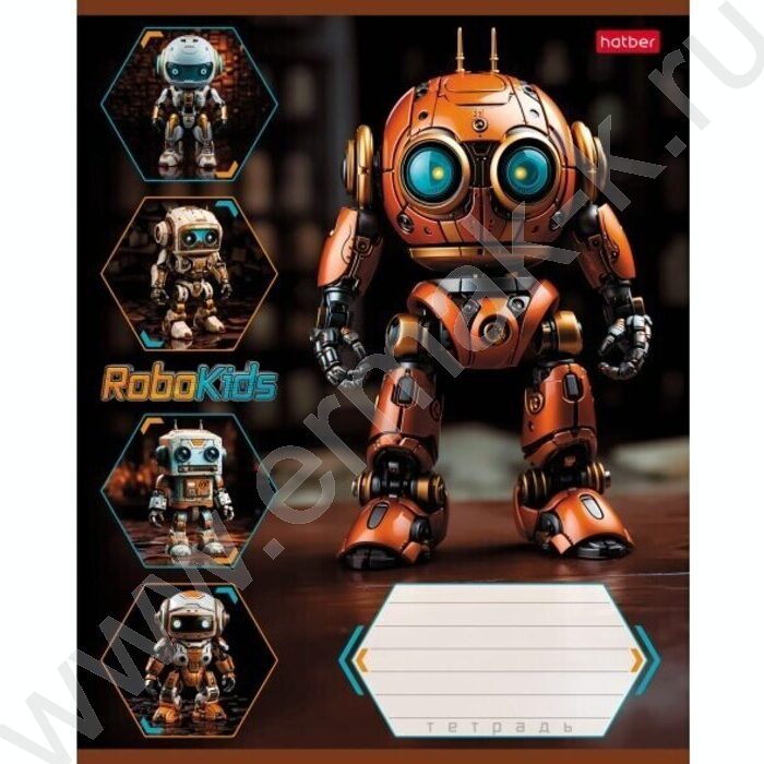 Тетрадь  18л клетка "Робо" 5видов | Фото 4