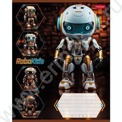 Тетрадь  18л клетка "Робо" 5видов | Фото 5