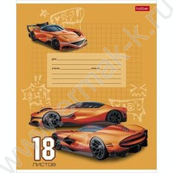 Тетрадь  18л клетка "Гоночные авто" 5видов | Фото 2