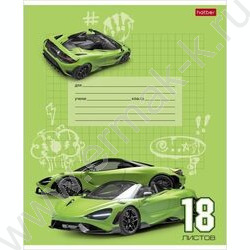Тетрадь  18л клетка "Гоночные авто" 5видов | Фото 3