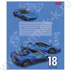 Тетрадь  18л клетка "Гоночные авто" 5видов | Фото 5