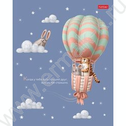 Тетрадь  40л клетка "На воздушном шаре" /ламинация Soft-touch/ ассорти | Фото 4
