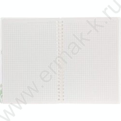 Тетрадь  80л клетка/спираль/пластик.обл. "NATURAL FLOWERS" /тониров.блок | Фото 2