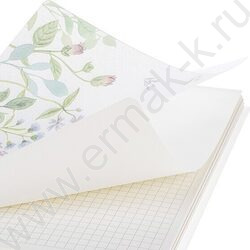 Тетрадь  80л клетка/спираль/пластик.обл. "NATURAL FLOWERS" /тониров.блок | Фото 3