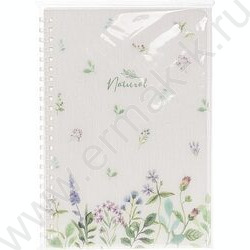 Тетрадь  80л клетка/спираль/пластик.обл. "NATURAL FLOWERS" /тониров.блок | Фото 5