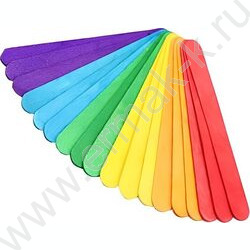 Деревянные палочки плоские  150*18*2мм 50шт /цвета ассорти | Фото 1