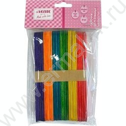 Деревянные палочки плоские  150*18*2мм 50шт /цвета ассорти | Фото 2