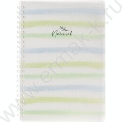 Тетрадь  80л клетка/спираль/пластик.обл. "NATURAL LINES" /тониров.блок | Фото 1