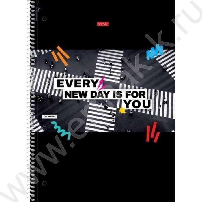 Тетрадь 160л А4 клетка/спираль/тв.обл./4цв.раздел.,многоуров.перфорация "Шаг вперед" глянц. лами | Фото 1