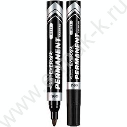 Маркер перм. /черный/ 1,5мм круг Everyu /заправляемый | Фото 1