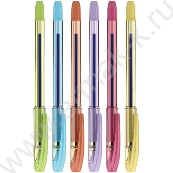 Ручка шар  синяя 0,7мм, резиновая манжета  /ассорти | Фото 1