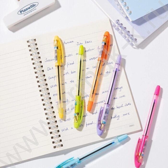 Ручка шар  синяя 0,7мм, резиновая манжета  /ассорти | Фото 4