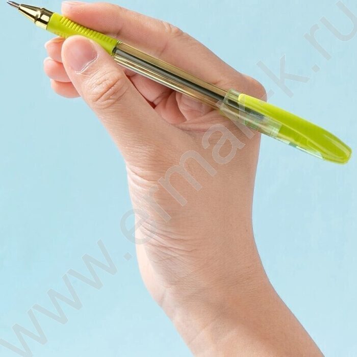 Ручка шар  синяя 0,7мм, резиновая манжета  /ассорти | Фото 7