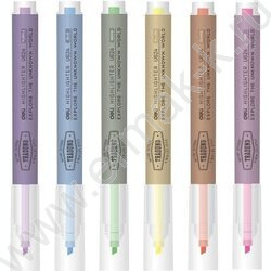 Текстовыделитель /набор  6цв/ 1-3,5мм косой, флуоросцентный /ПЭТ-бокс | Фото 1