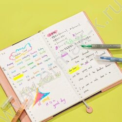 Текстовыделитель /набор  6цв/ 1-3,5мм косой, флуоросцентный /ПЭТ-бокс | Фото 3