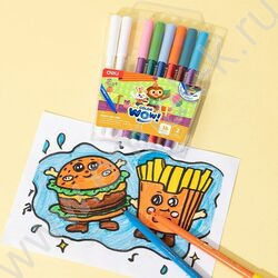 Фломастеры 8цв Colorwow, два блендера для смены цвета /ПВХ с европодвесом | Фото 3