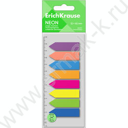 Клейкие закладки пластик 12*45мм /25л*8цв "Neon Arrows" | Фото 1