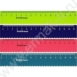 Линейка пл 15см Reef, с волнистым краем /ассорти /коробка-дисплей | Фото 1