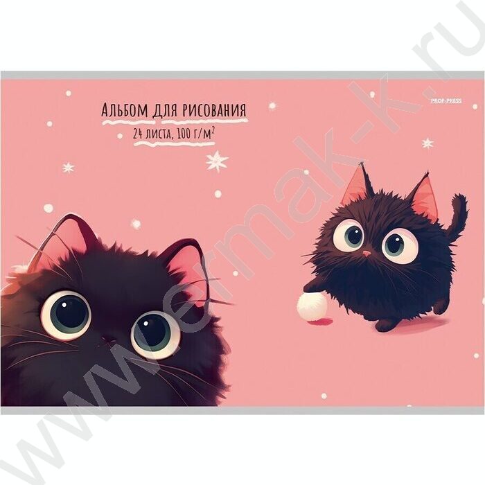 Альбом д/зарисовок 24л "Пушистик" | Фото 1