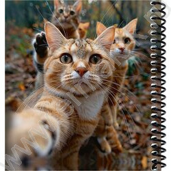 Зап. книжка  80л А6 спираль "Котики в объективе камеры" NEW | Фото 4