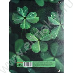 Тетрадь 120л клетка/кольца/интегр. обл./перфорация "Зеленые листья" /мат. лам.,холст/ | Фото 2