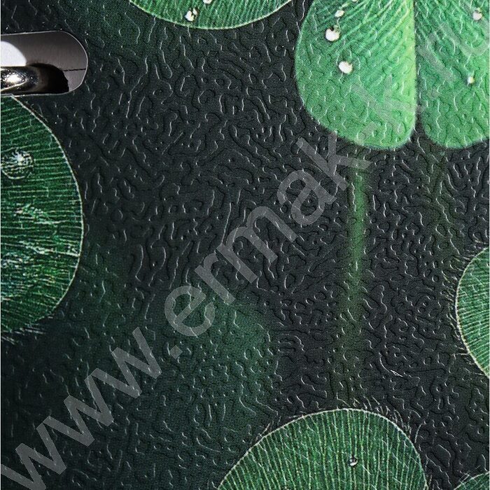 Тетрадь 120л клетка/кольца/интегр. обл./перфорация "Зеленые листья" /мат. лам.,холст/ | Фото 5