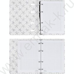 Тетрадь 120л клетка/кольца/интегр. обл./перфорация "Морская пена-3" /мат. лам.,холст/ | Фото 2