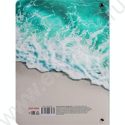 Тетрадь 120л клетка/кольца/интегр. обл./перфорация "Морская пена-3" /мат. лам.,холст/ | Фото 4