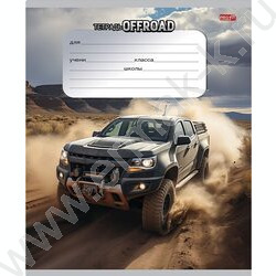 Тетрадь  12л клетка "Внедорожник в дикой природе" 5видов | Фото 4