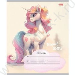 Тетрадь  12л клетка "Красивые единорожки" 5видов | Фото 2