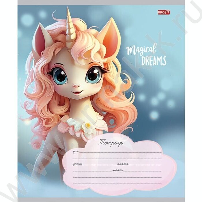 Тетрадь  12л клетка "Красивые единорожки" 5видов | Фото 4