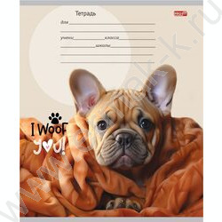 Тетрадь  12л клетка "Прелестные щеночки" 5видов | Фото 4
