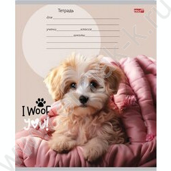 Тетрадь  12л клетка "Прелестные щеночки" 5видов | Фото 6
