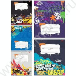 Тетрадь  12л клетка "Стиль улицы" 5видов | Фото 1