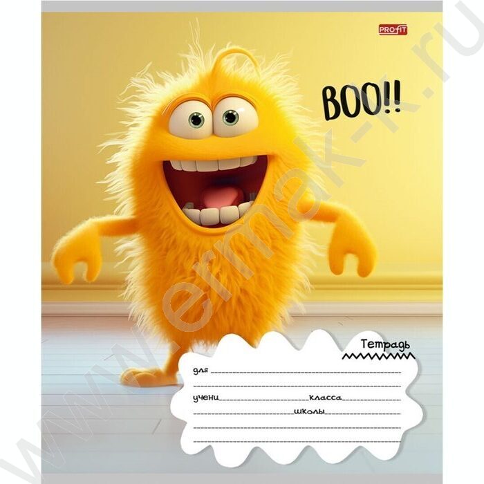 Тетрадь  12л клетка "Цветные монстрики-1" 5видов | Фото 3