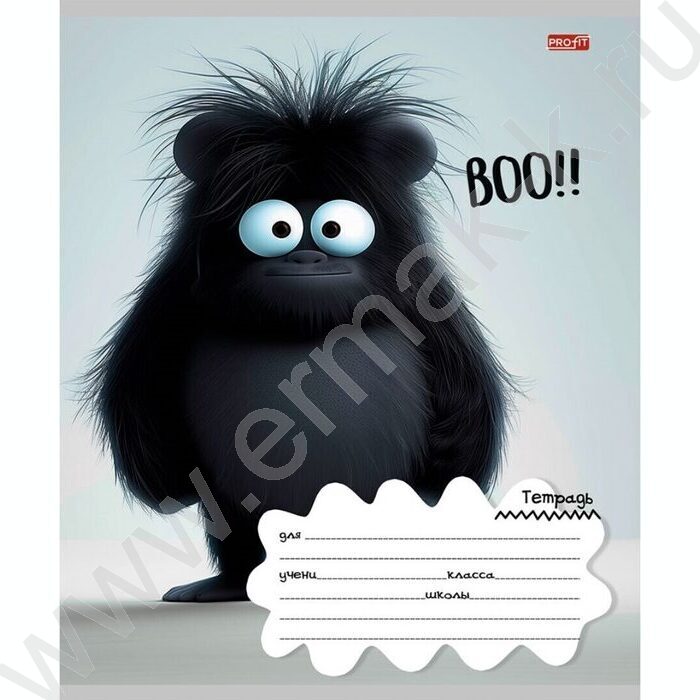 Тетрадь  12л клетка "Цветные монстрики-1" 5видов | Фото 4