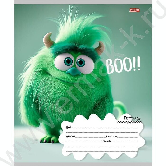 Тетрадь  12л клетка "Цветные монстрики-1" 5видов | Фото 6