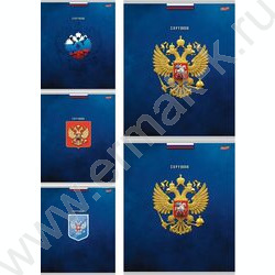 Тетрадь  48л клетка "Гербы" ассорти | Фото 1