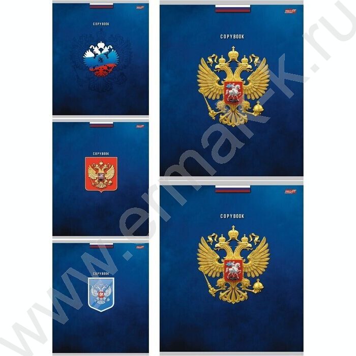 Тетрадь  48л клетка "Гербы" ассорти | Фото 1