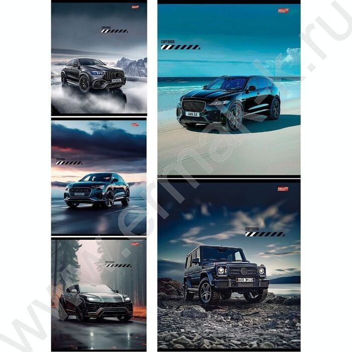 Тетрадь  48л клетка "Микс авто-2" ассорти | Фото 1