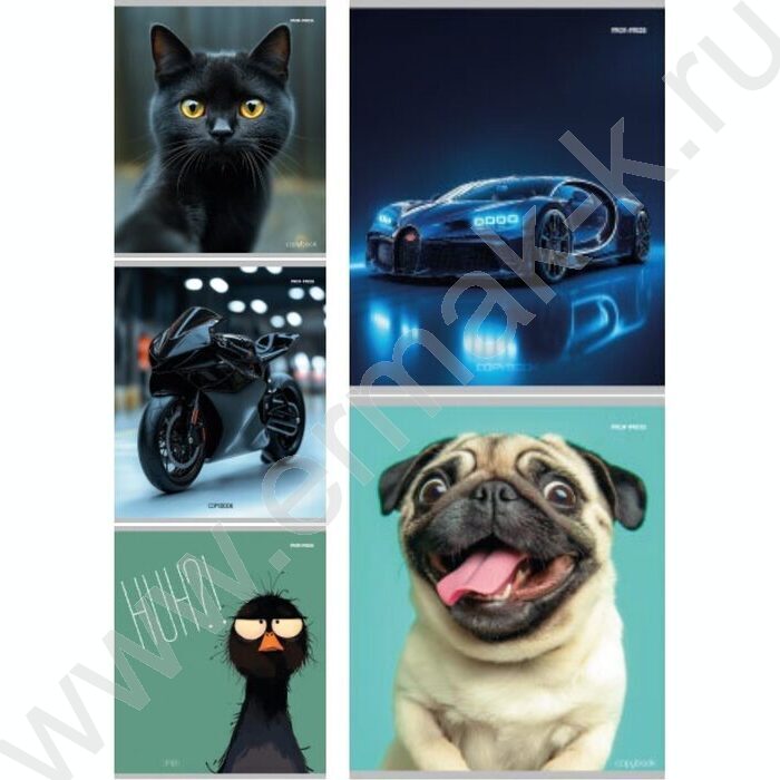 Тетрадь  48л клетка "Микс" ассорти | Фото 1