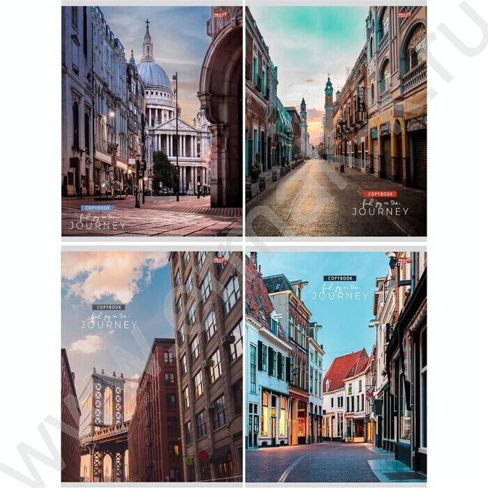 Тетрадь  80л клетка "Городские улицы-1" ассорти | Фото 1