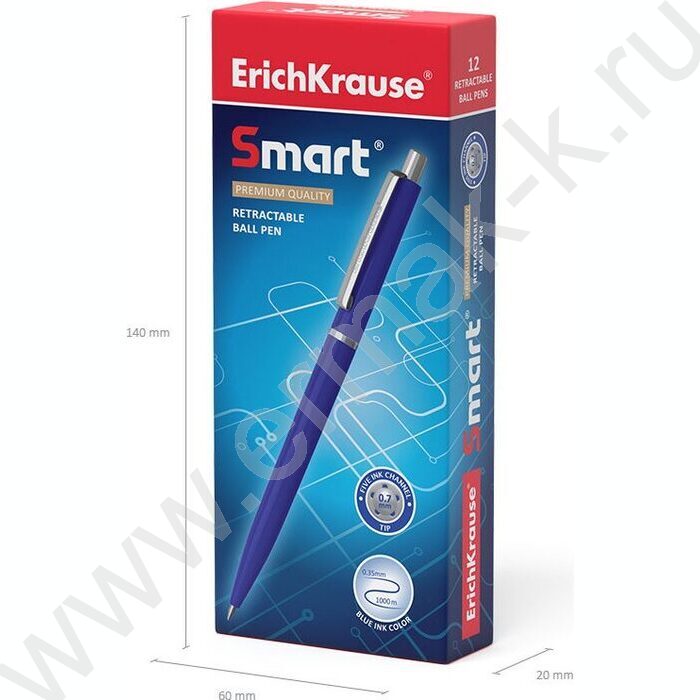 Ручка шар авт Smart® Matic Classic 0.7мм, синяя /корпус синий | Фото 4